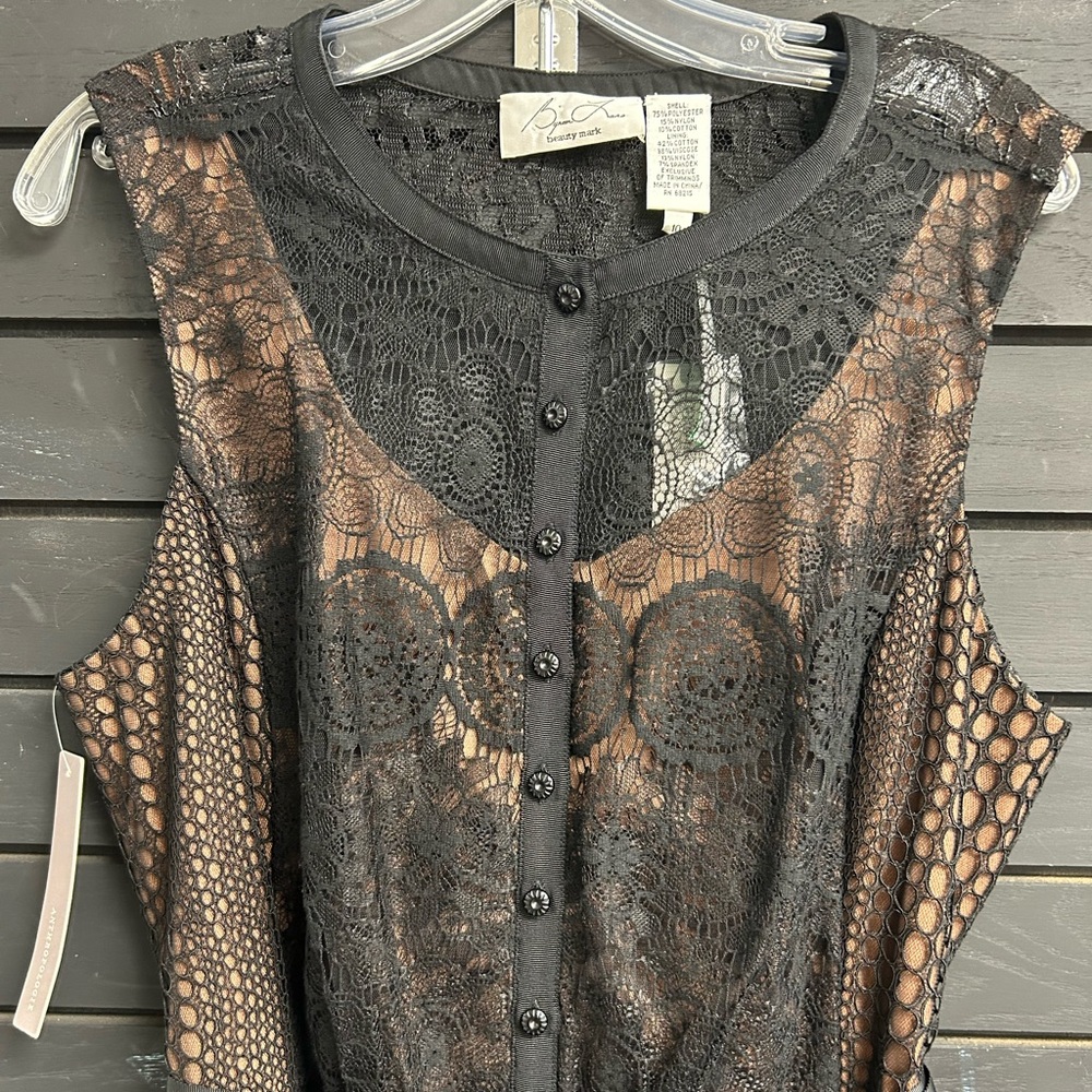 Anthropologie Black  Lace Dress NEW - Picture 3 of 12